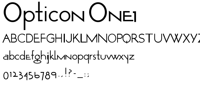 Opticon  One1 font